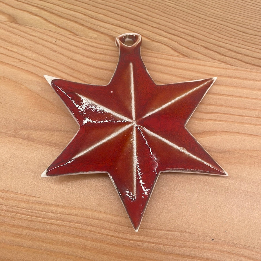 Six pointed porcelain star