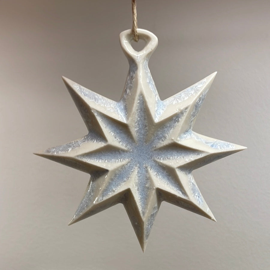 Eight pointed porcelain star